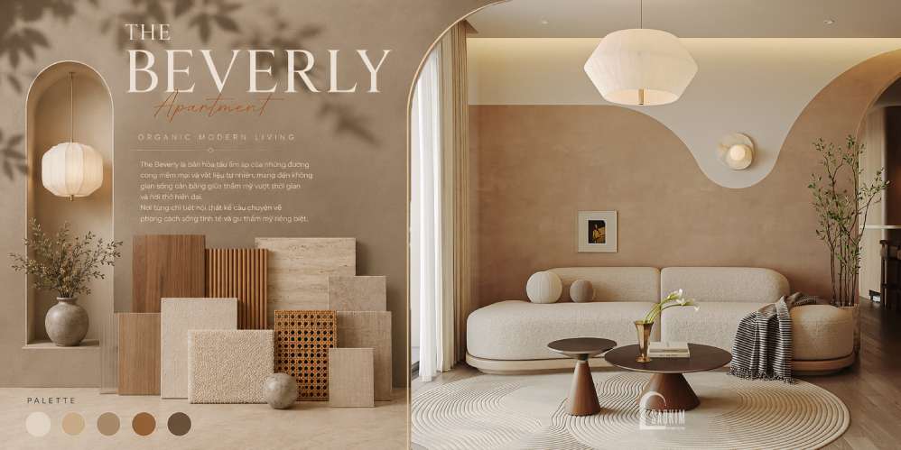 Thiết kế chung cư phong cách Japandi Organic dự án The Beverly nơi vẻ đẹp đến từ sự cân bằng giữa thiên nhiên và thẩm mỹ vượt thời gian
